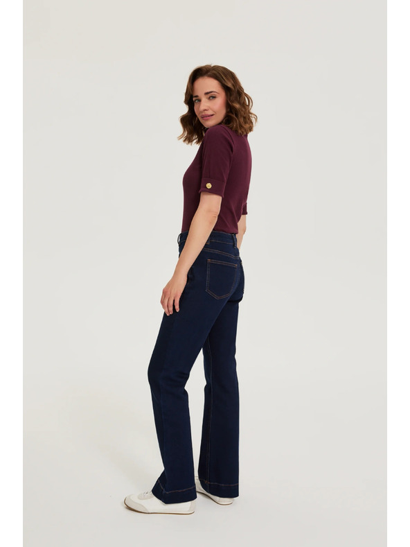 Moodo Bootcut džíny tmavě modré Moodo