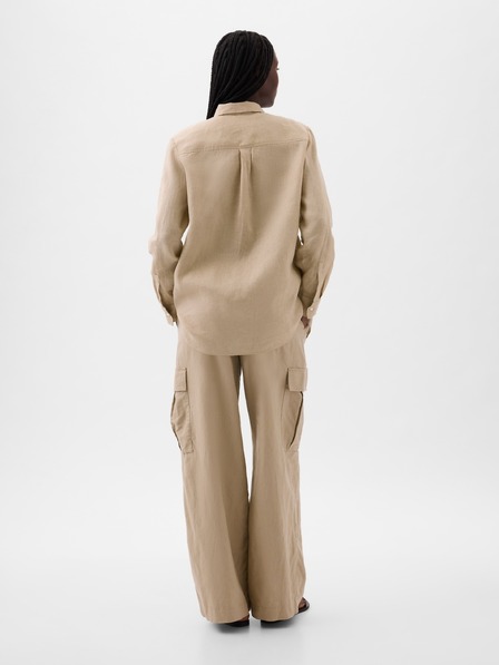GAP Lněná košile Boyfriend Shirt GAP