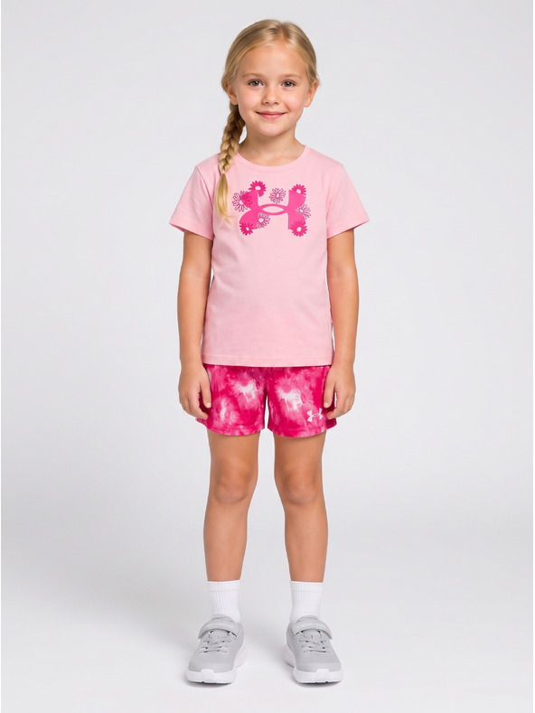 Under Armour Dívčí set Under Armour UA PRINTED BIKE SHORT SET