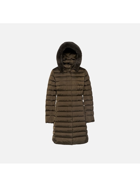 Geox Khaki dámská péřová bunda Geox Bettanie