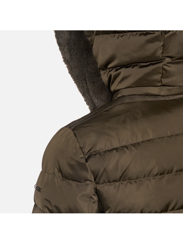 Geox Khaki dámská péřová bunda Geox Bettanie