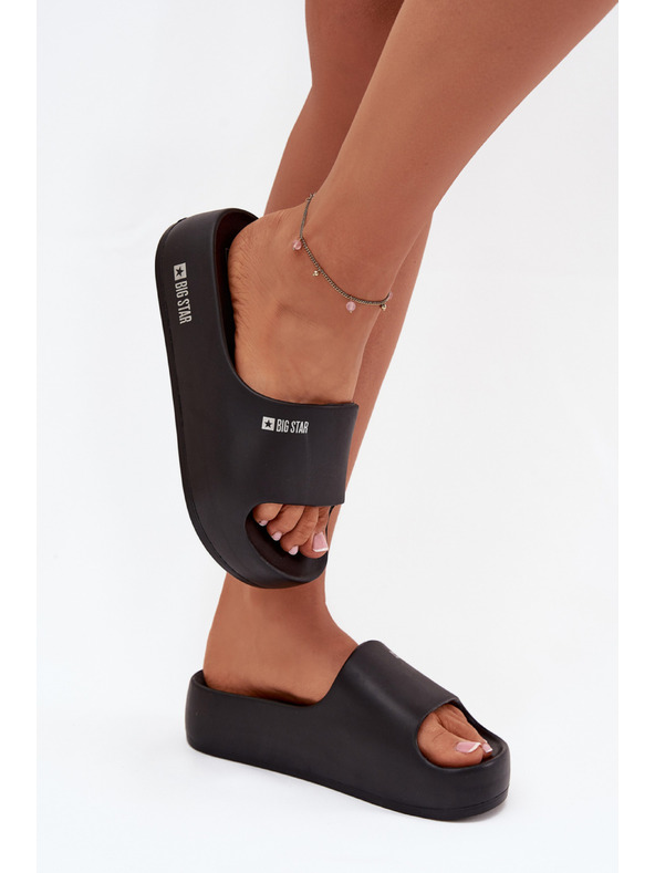 BIG STAR SHOES Dámské pantofle na masivní platformě Big Star – černé
