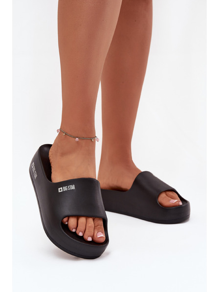 BIG STAR SHOES Dámské pantofle na masivní platformě Big Star – černé