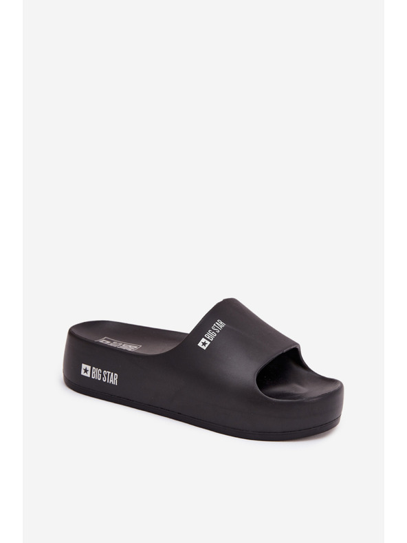 BIG STAR SHOES Dámské pantofle na masivní platformě Big Star – černé