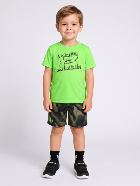 Under Armour Chlapecký set Under Armour UA TECH PRINTED SS SHORT SET-GRN