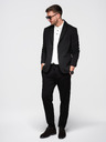 Ombre Clothing Pánská bunda s vysokým límcem a kapucí černá Ombre Clothing