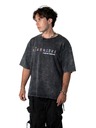 Meatfly Meatfly unisex tričko Big Shock Krajdos Black Acid Wash