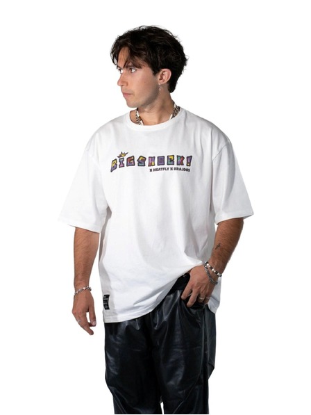 Meatfly Meatfly unisex tričko Big Shock Krajdos White