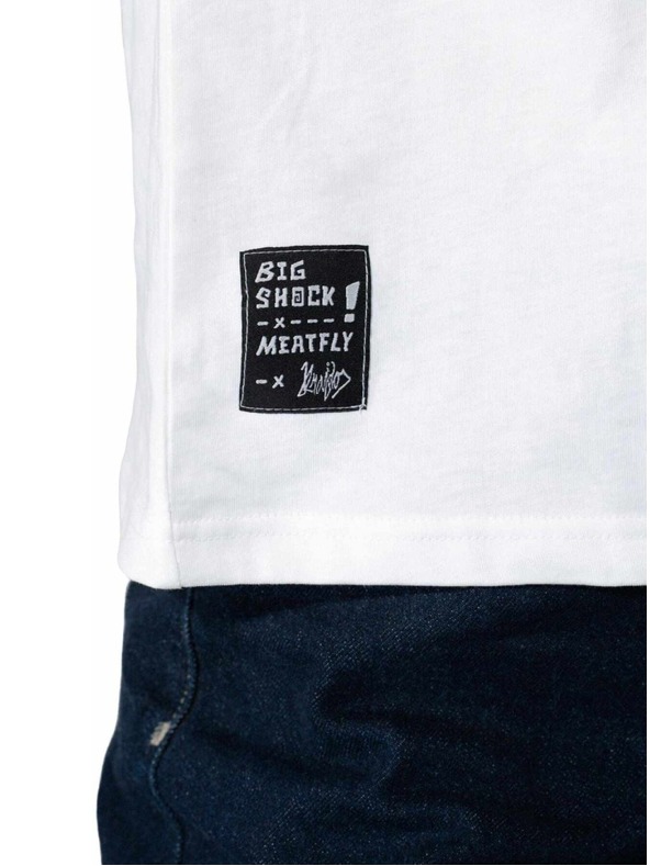 Meatfly Meatfly unisex tričko Big Shock Krajdos White