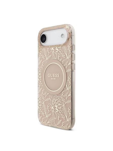 Guess Guess IML Flowers Allover Strap MagSafe Zadní Kryt pro iPhone Air Pink