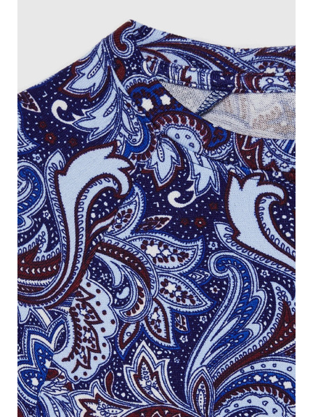 Moodo Halenka se vzorem paisley tmavě modrá Moodo