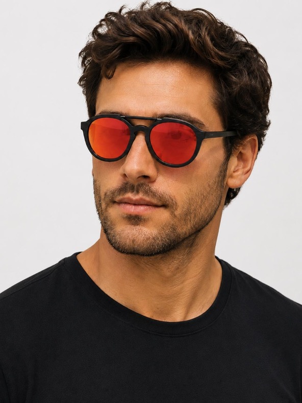 VEYREY VeyRey Sluneční brýle dřevěné polarizační oválné Maple červené
