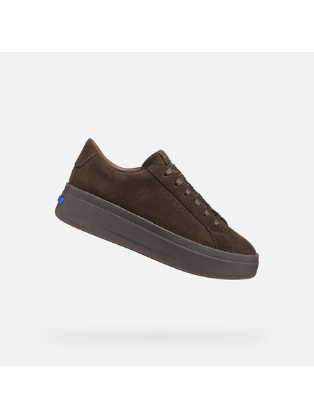 Geox Tmavě hnědé dámské tenisky Geox Gxcp-03