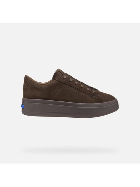 Geox Tmavě hnědé dámské tenisky Geox Gxcp-03