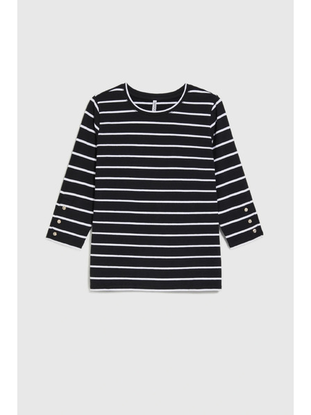 Moodo Black Striped Blouse Moodo