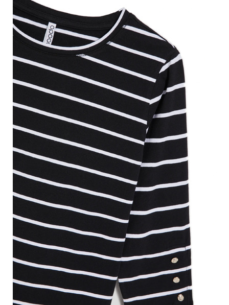 Moodo Black Striped Blouse Moodo