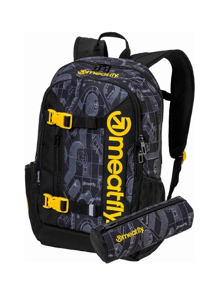 Meatfly Meatfly batoh Basejumper Blueprint Black 22 L