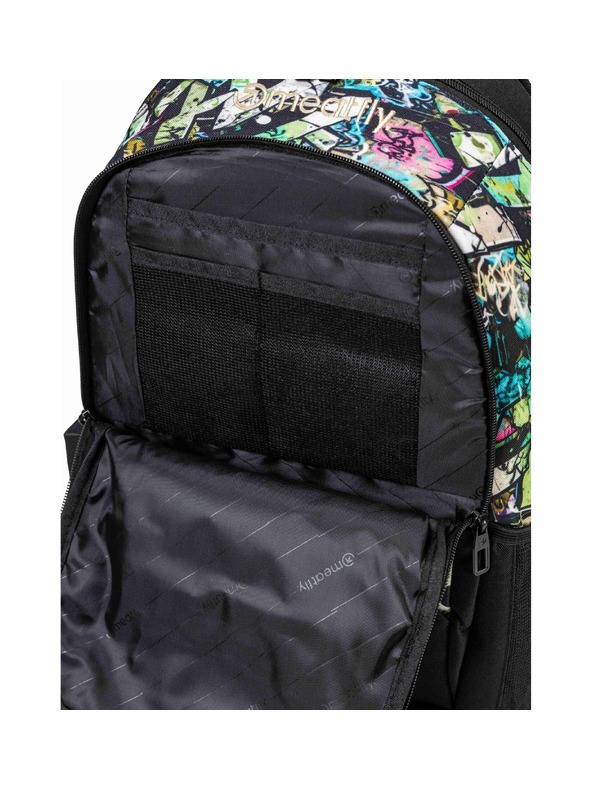 Meatfly Meatfly batoh Basejumper Green Graffity 22 L