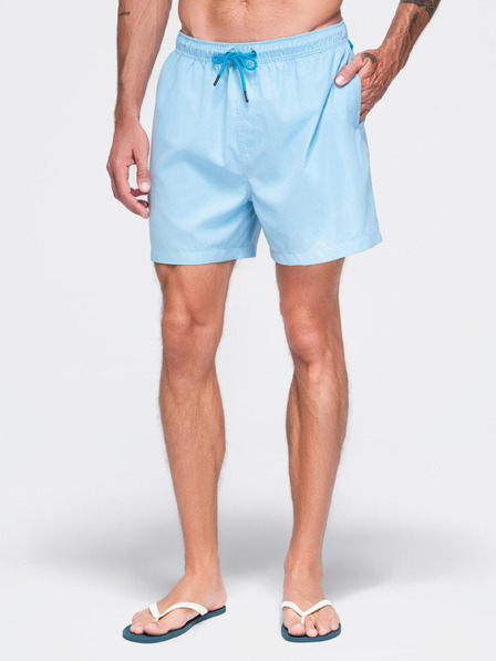Ombre Clothing Pánské plavky z tkaniny s matným povrchem – světle modré V5 OM-SRSS-0216 Ombre Clothing
