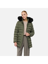 Geox Khaki dámská péřová bunda Geox Catria
