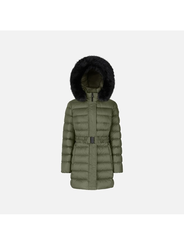 Geox Khaki dámská péřová bunda Geox Catria