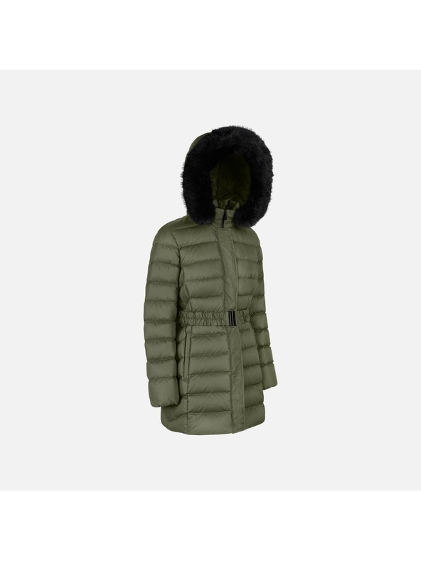 Geox Khaki dámská péřová bunda Geox Catria