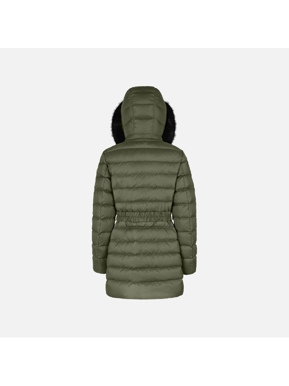 Geox Khaki dámská péřová bunda Geox Catria