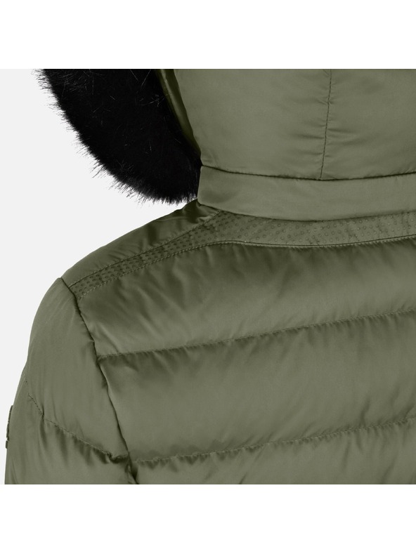 Geox Khaki dámská péřová bunda Geox Catria