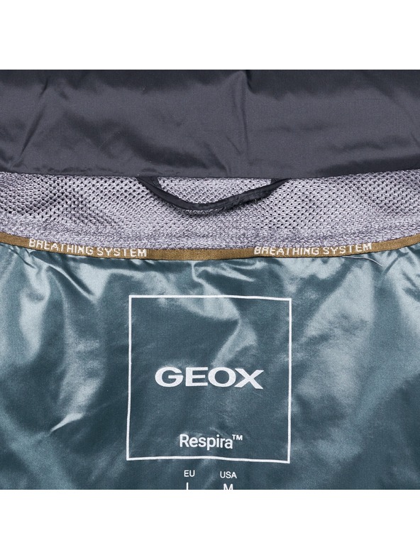 Geox Tmavě modrá pánská péřová bunda Geox Warrens