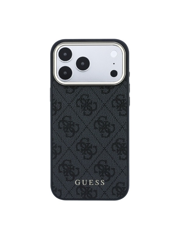 Guess Guess PU Leather 4G Gold Frame MagSafe Zadní Kryt pro iPhone 18 Pro Black