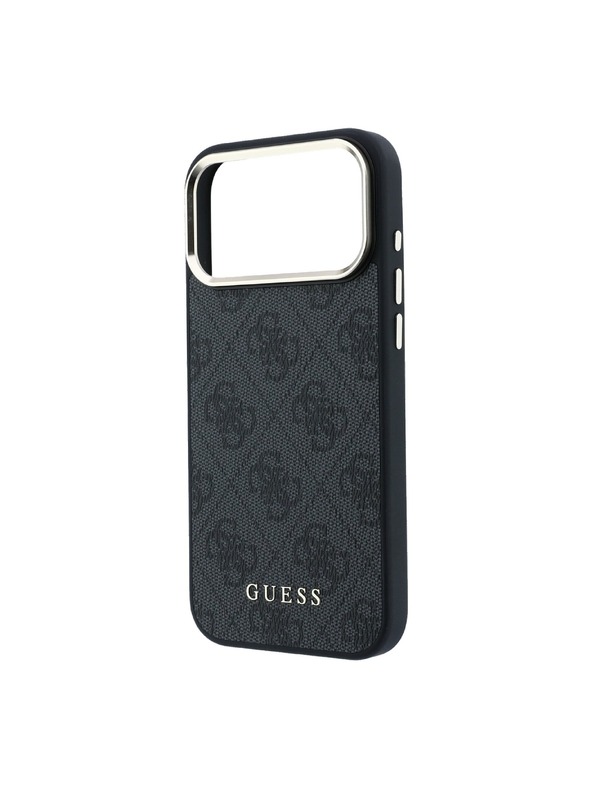 Guess Guess PU Leather 4G Gold Frame MagSafe Zadní Kryt pro iPhone 18 Pro Black