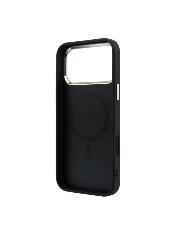 Guess Guess PU Leather 4G Gold Frame MagSafe Zadní Kryt pro iPhone 18 Pro Black
