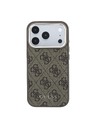 Guess Guess PU Leather 4G Gold Frame MagSafe Zadní Kryt pro iPhone 18 Pro Brown