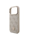 Guess Guess PU Leather 4G Strass Triangle Logo Gold Frame MagSafe Zadní Kryt pro iPhone 18 Pro Pink
