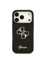 Guess Guess PU Fixed Glitter 4G Metal Logo Zadní Kryt pro iPhone 18 Pro Black