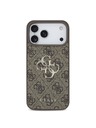 Guess Guess PU 4G Metal Logo Zadní Kryt pro iPhone 18 Pro Brown