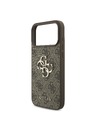 Guess Guess PU 4G Metal Logo Zadní Kryt pro iPhone 18 Pro Brown
