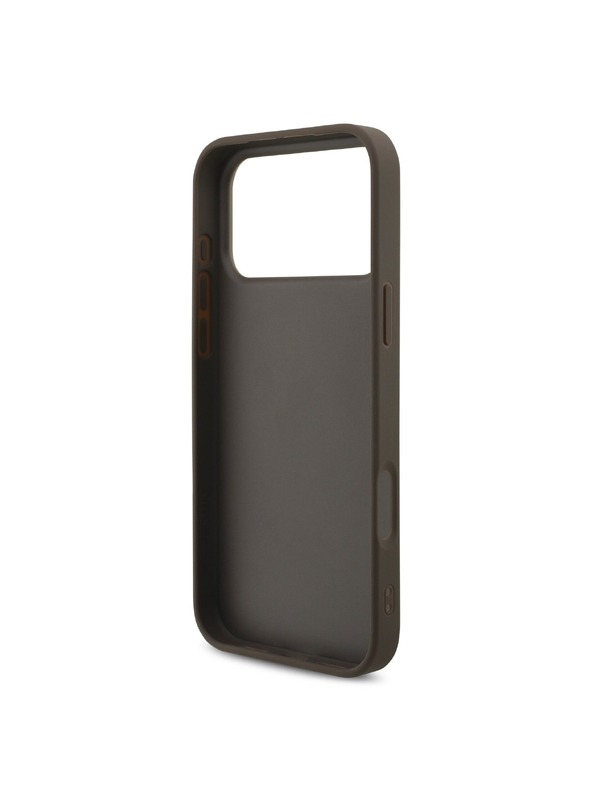 Guess Guess PU 4G Metal Logo Zadní Kryt pro iPhone 18 Pro Brown