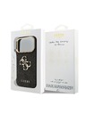 Guess Guess PU Leather 4G Metal Logo Gold Frame Zadní Kryt pro iPhone 18 Pro Black