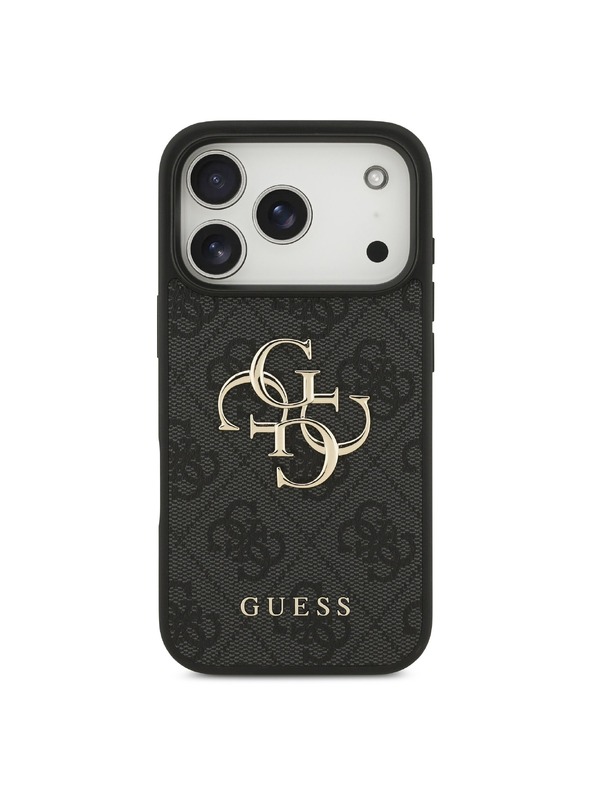 Guess Guess PU 4G Metal Logo Zadní Kryt pro iPhone 18 Pro Grey