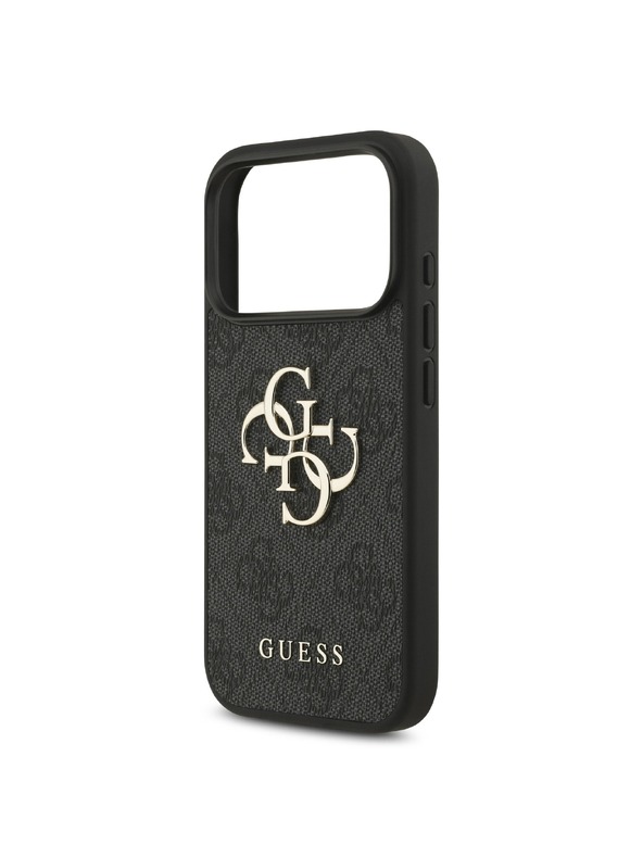 Guess Guess PU 4G Metal Logo Zadní Kryt pro iPhone 18 Pro Grey