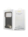 Guess Guess PU Leather 4G Strass Triangle Logo Gold Frame MagSafe Zadní Kryt pro iPhone 18 Pro Black