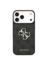 Guess Guess PU Leather 4G Metal Logo Gold Frame Zadní Kryt pro iPhone 18 Pro Max Black