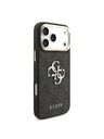 Guess Guess PU Leather 4G Metal Logo Gold Frame Zadní Kryt pro iPhone 18 Pro Max Black