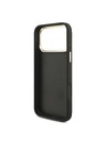 Guess Guess PU Leather 4G Metal Logo Gold Frame Zadní Kryt pro iPhone 18 Pro Max Black