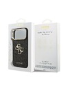 Guess Guess PU Leather 4G Metal Logo Gold Frame Zadní Kryt pro iPhone 18 Pro Max Black
