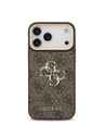 Guess Guess PU Leather 4G Metal Logo Gold Frame Zadní Kryt pro iPhone 18 Pro Max Brown