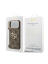 Guess Guess PU Leather 4G Metal Logo Gold Frame Zadní Kryt pro iPhone 18 Pro Max Brown