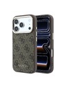 Guess Guess PU Leather 4G Gold Frame MagSafe Zadní Kryt pro iPhone 18 Pro Max Brown