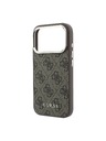 Guess Guess PU Leather 4G Gold Frame MagSafe Zadní Kryt pro iPhone 18 Pro Max Brown